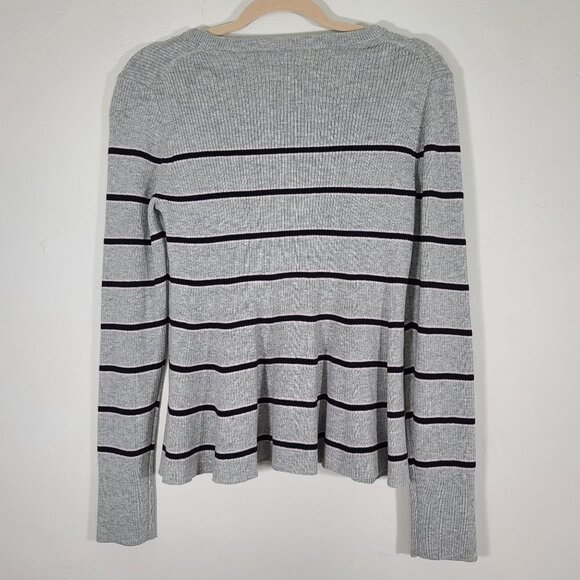 Rebecca Taylor La Vie Taylor Cozy Stripe Cherry Blossom Pullover Sweater L NWT - Picture 2 of 13